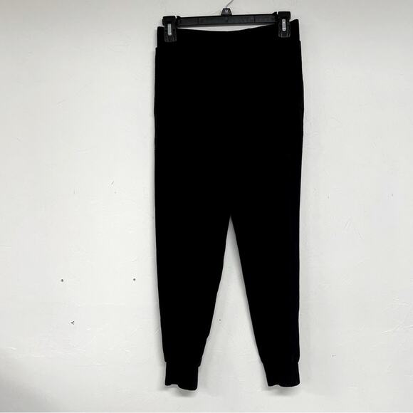 Theory Black Pull On Jogger Style Dress Pants Womens S Stretch Waist Casual - Picture 1 of 9